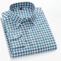 Men's Green Checkered Long Sleeve Shirt
