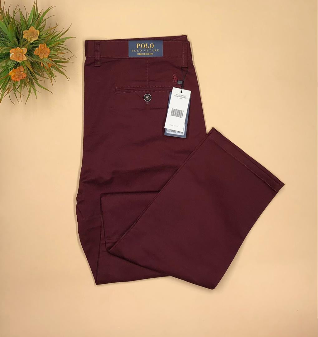 Men's Premium Chino Trouser ‚Äö√Ñ√¨ Burgundy