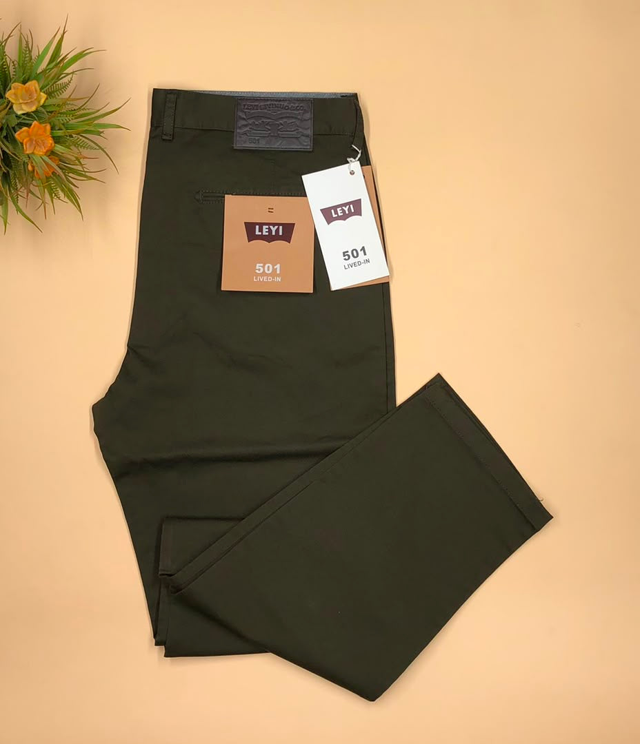 Men's Premium Chino Trouser ‚Äö√Ñ√¨ Olive Green