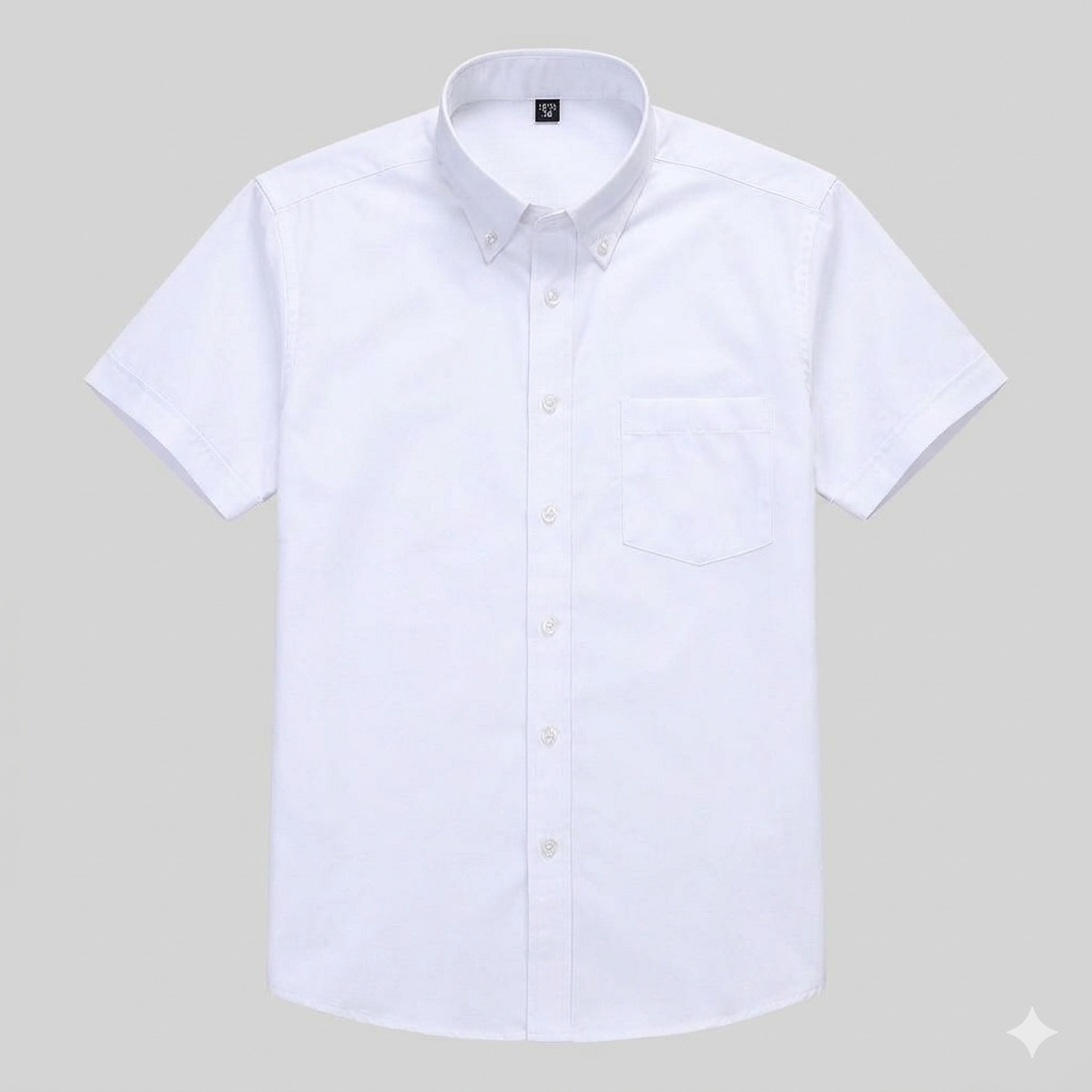 Men's White Short Sleeve Shirt