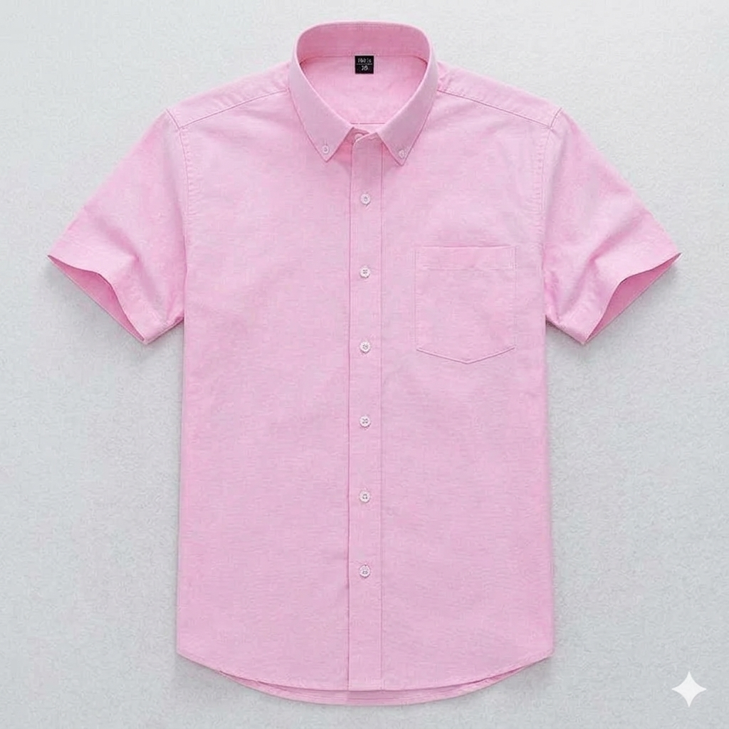 Men's Pink Short Sleeve Shirt