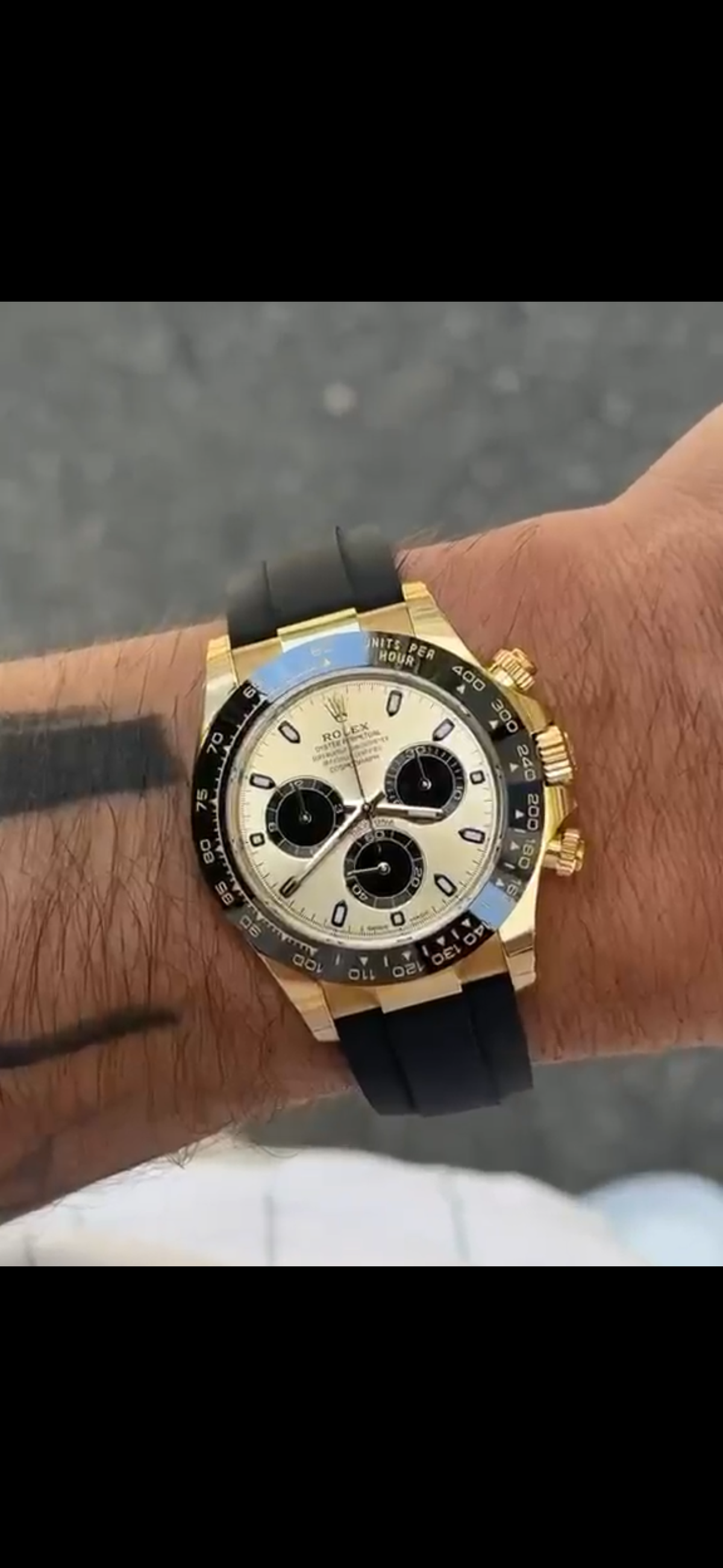 Men's Rolex Daytona Chronograph Watch – Yellow Gold & Black