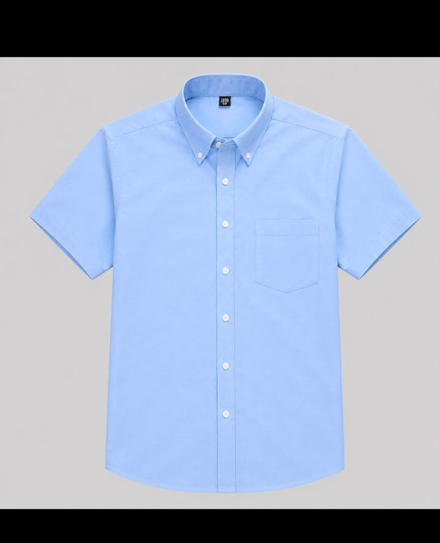 Men's Sea Blue Short Sleeve Shirt